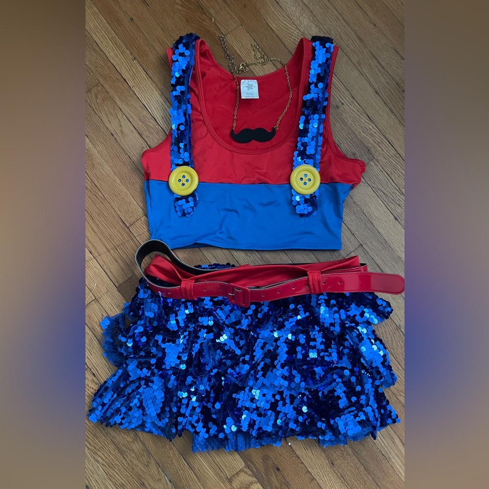 Starline Sequined Mario Costume | M